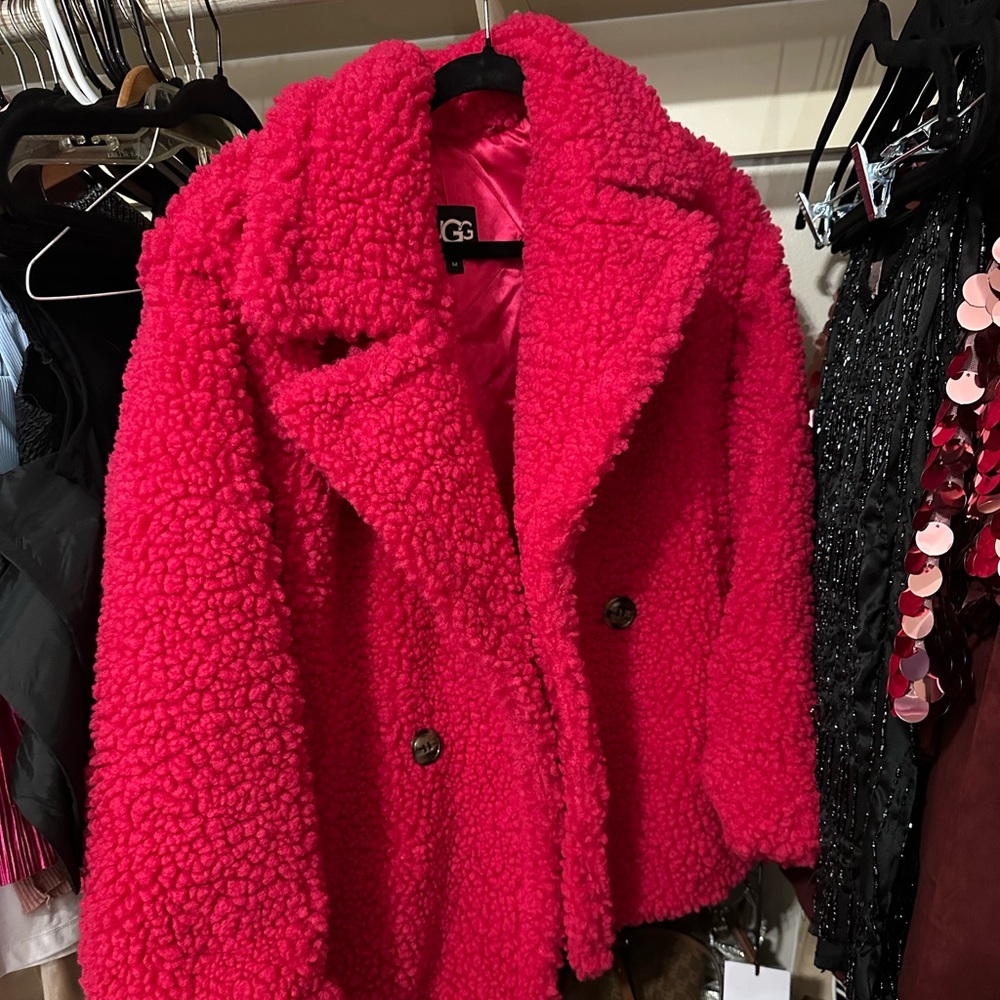Pink ugg fur jacket